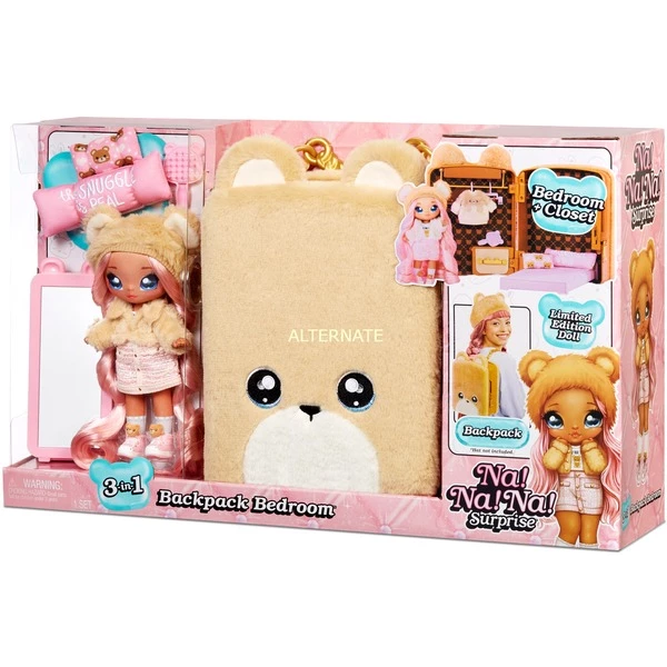 MGA Entertainment 3-in-1 Backpack Bedroom Series 2 Playset - Sarah Snuggles (Teddy Bear), Poupée – Image 3