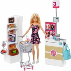 Mattel Barbie - Coffret Barbie Supermarché, Poupée