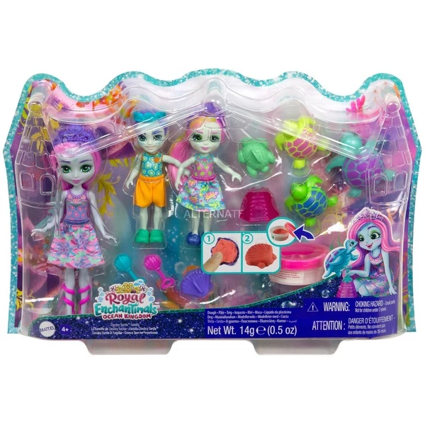 Mattel Royal Enchantimals Royaume De L’Océan La Grande Famille De Tinsley Tortue, Poupée – Image 5