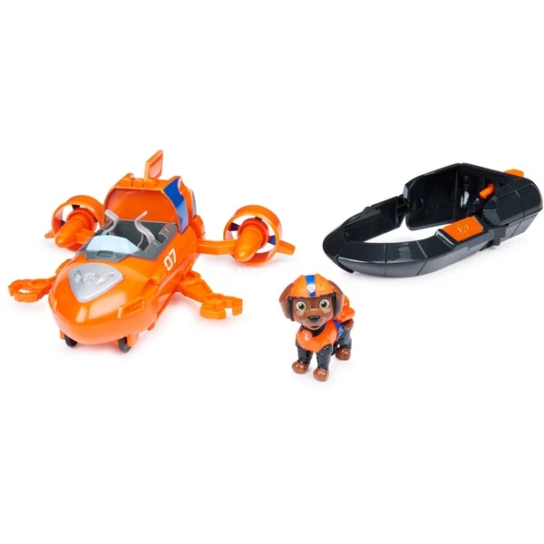 Spin Master PAT PATROUILLE LE FILM - Bateau Aéroglisseur Pat Patrouille - Véhicule De Secours Avec Fonction Transformation Sous-Marin Et Figurine Amovible Chiot Zuma, Jeu Véhicule – Image 2